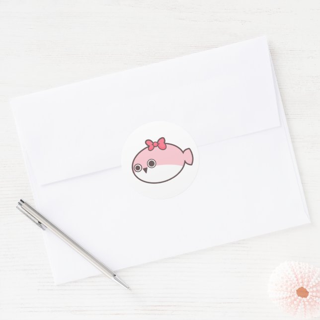 Sticker Rond Cute Pink Sakabambaspis (Enveloppe)
