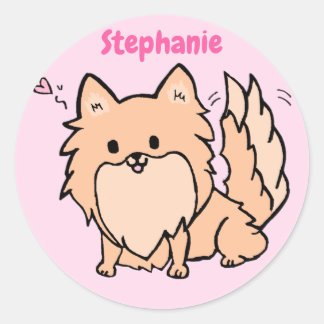 Sticker Rond Cute Pom