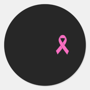 Sticker Rond Cute rose Ruban Brebis Sensibilisation au cancer d