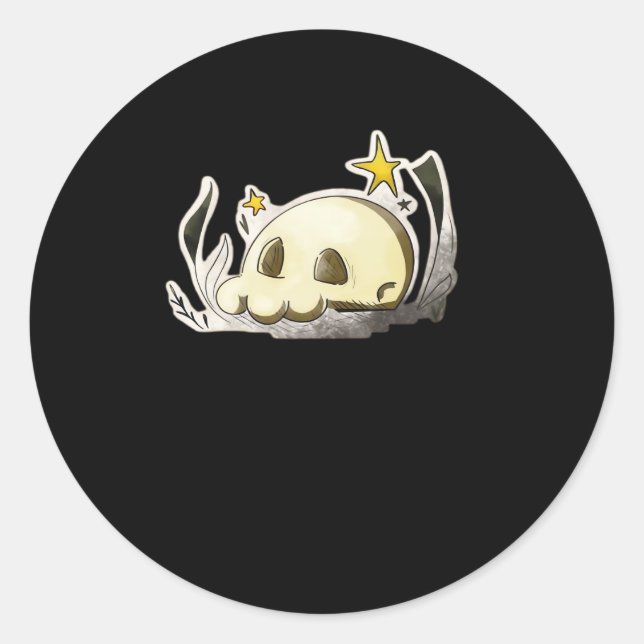 Sticker Rond Cute Skull Oversized (Devant)