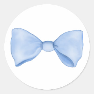 Sticker Rond Cute Sweet Simple Bébé Bleu Bow