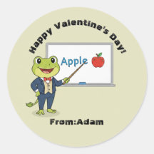 Cute teacher frog Valentine
