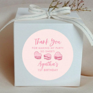 Sticker Rond Cute Valentine rose Coeur Anniversaire Fête Favori