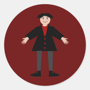 Sticker Rond Cute Vampire Halloween
