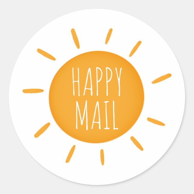 Sticker Rond Cute Yellow Sunshine Texte personnalisé Petite ent (Devant)