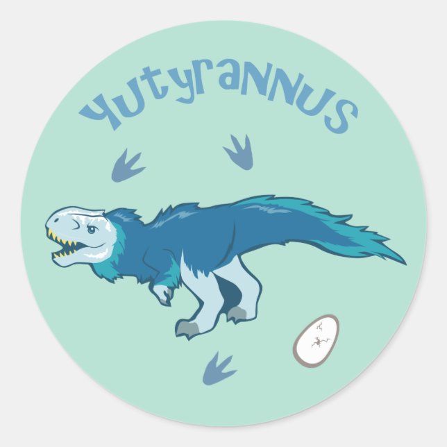 Sticker Rond Cute Yutyrannus (Devant)