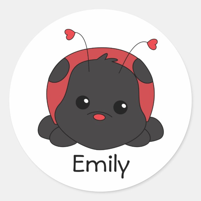 Sticker Rond Cutie Lady Bug (Devant)