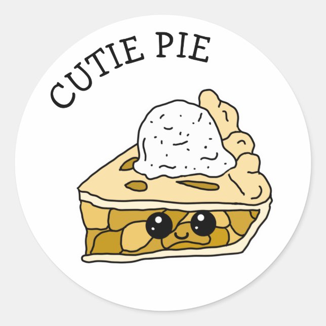 Sticker Rond Cutie Pie Apple Pie Art (Devant)