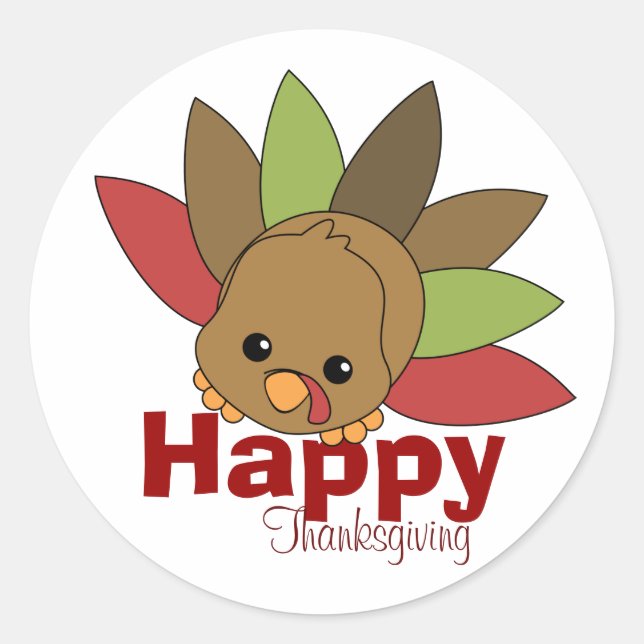 Sticker Rond Cutie Turquie (Devant)