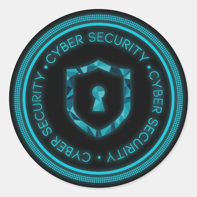 STICKER ROND CYBER SECURITY BADGE SEAL (Devant)