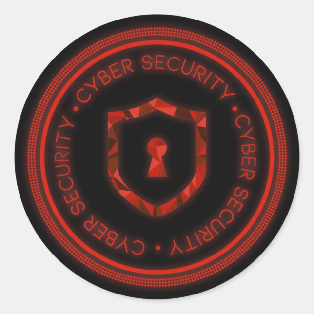 STICKER ROND CYBER SECURITY BADGE SEAL (Devant)