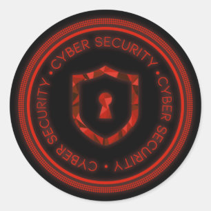 STICKER ROND CYBER SECURITY BADGE SEAL