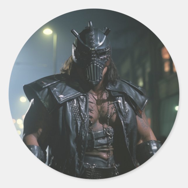 Sticker Rond Cyberpunk Villain (Devant)