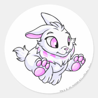 Sticker Rond Cybunny blanc