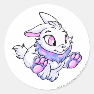 Sticker Rond Cybunny bleu