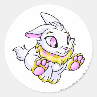 Sticker Rond Cybunny jaune
