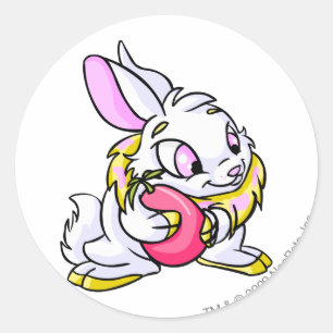 Sticker Rond Cybunny jaune étreinte Negg