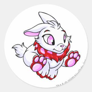 Sticker Rond Cybunny rouge