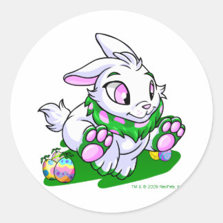 Sticker Rond Cybunny vert à travers les moteurs