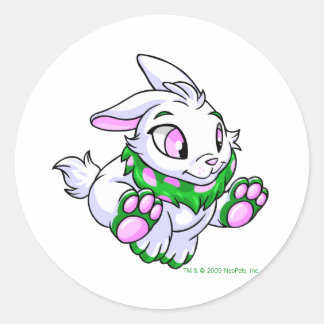 Sticker Rond Cybunny vert course