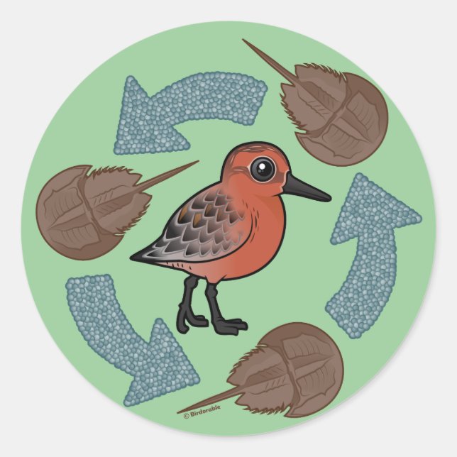 Sticker Rond Cycle de noeud de crabe (Devant)