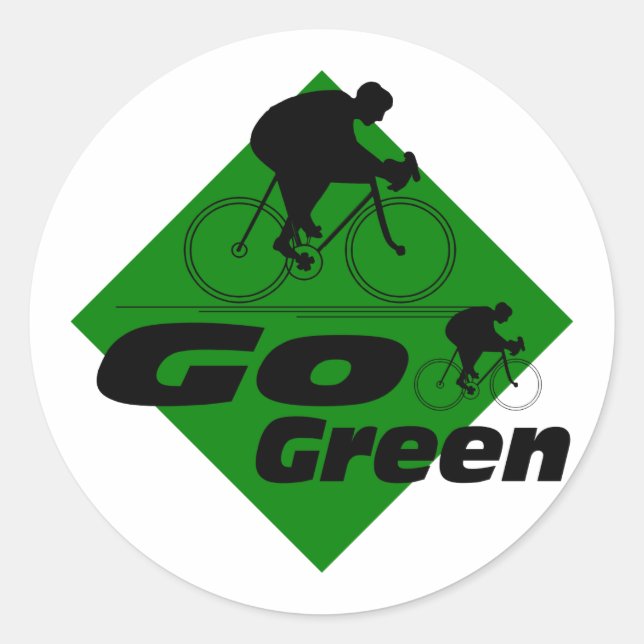Sticker Rond Cycle devenez écolo (Devant)