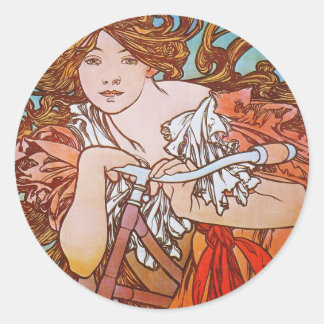 Sticker Rond Cycles Perfecta, Mucha