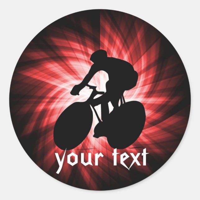 Sticker Rond Cycling rouge (Devant)