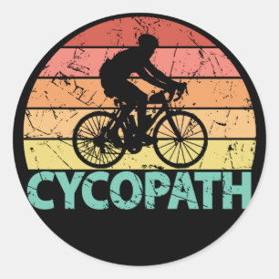 Sticker Rond Cyclisme amusant Cycopath