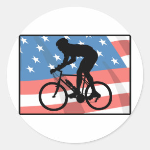 Sticker Rond Cyclisme aux États-Unis