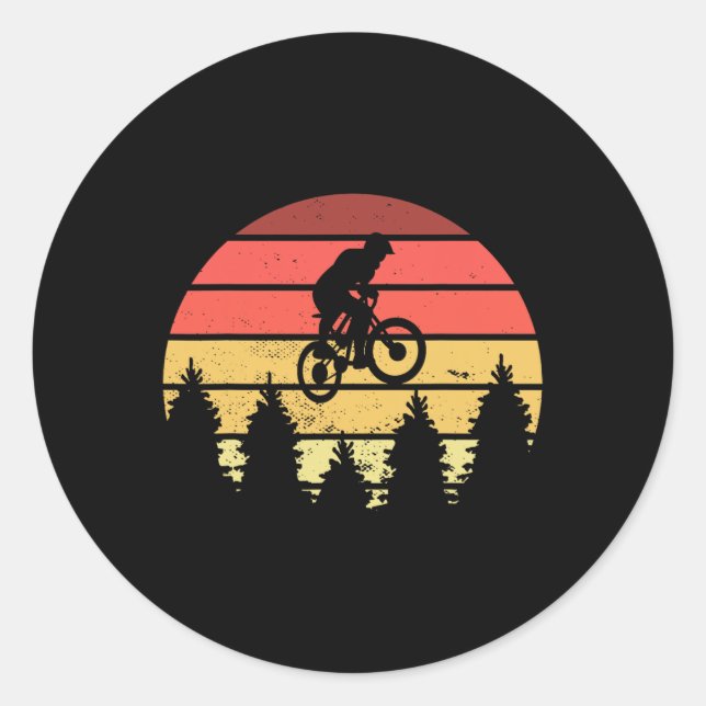 Sticker Rond Cyclisme et VTT, VTT complet, B (Devant)