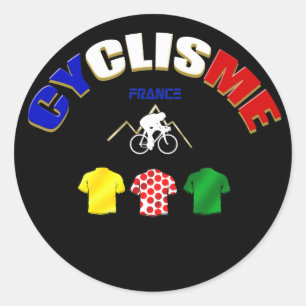 Sticker Rond Cyclisme France Cyclisme Idées Cadeaux