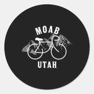 Sticker Rond Cyclisme Moab Utah Graphique