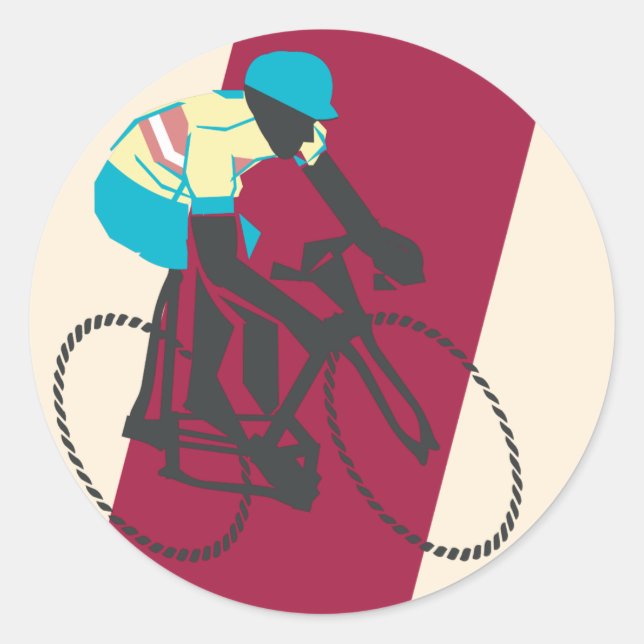 Sticker Rond Cycliste #2 (Devant)