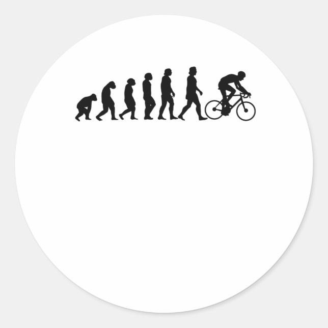 Sticker Rond Cycliste Evolution Vélo Vélo Cadeau (Devant)