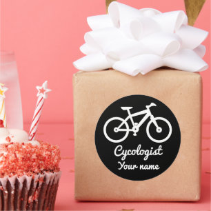 Sticker Rond Cycliste Lover Cycologiste Cadeaux personnalisés I