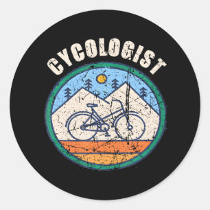 Sticker Rond Cycologiste Drôle Vélo Pour