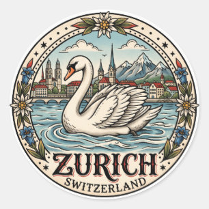 Sticker Rond Cygne à Zurich Suisse