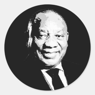 Sticker Rond Cyril Ramaphosa