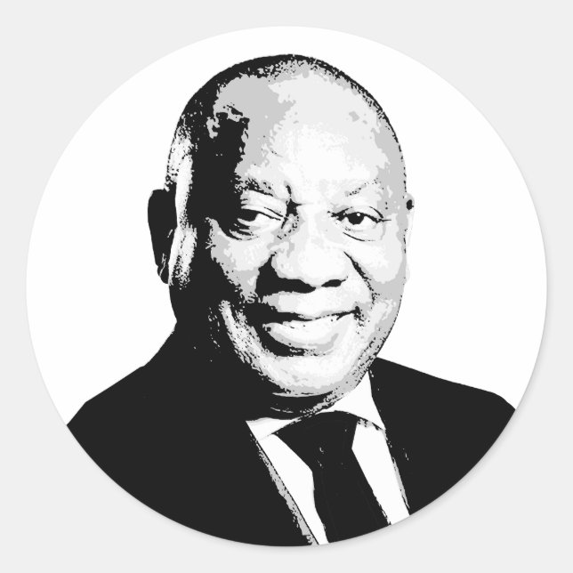 Sticker Rond Cyril Ramaphosa (Devant)