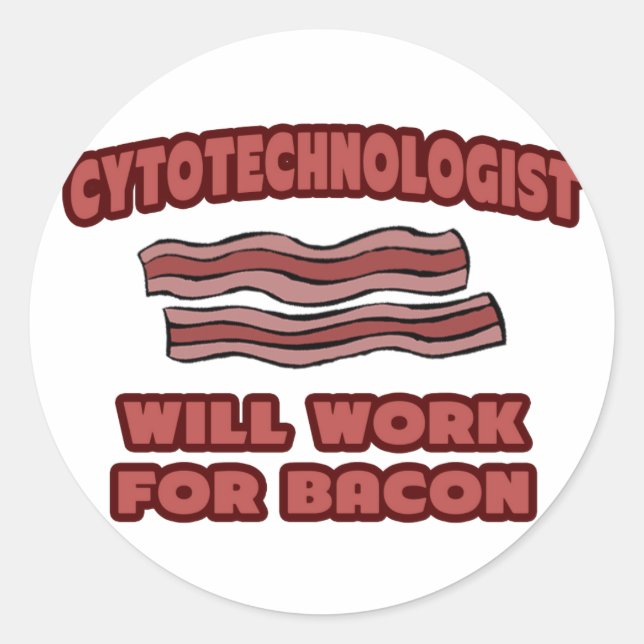 Sticker Rond Cytotechnologue .. Fonctionnera pour Bacon (Devant)
