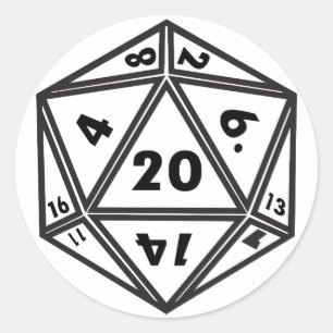STICKER ROND D20