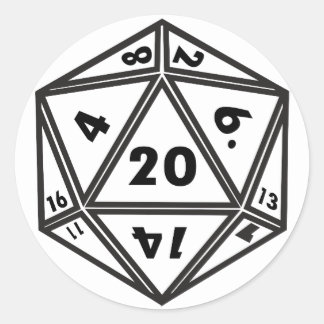STICKER ROND D20