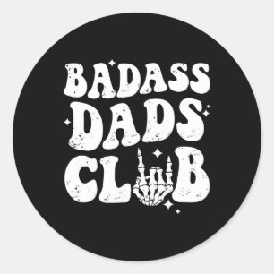Sticker Rond D Dads Club Funny Papa Super Fête des pères tendan