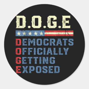 Sticker Rond D.o.g.e Doge Département de l'efficacité gouvernem