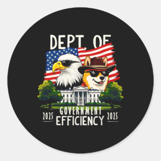 Sticker Rond D.o.g.e Ministère de l'Efficacité du gouvernement 