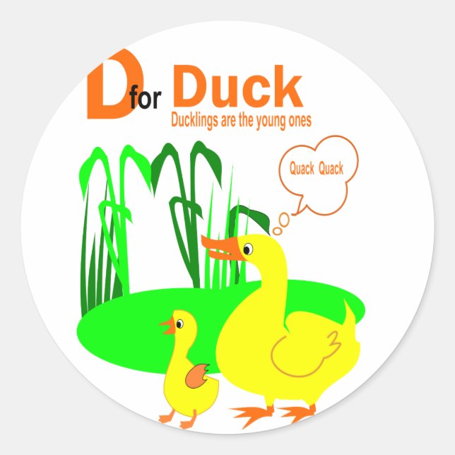 Sticker Rond D Pour Canard (Devant)