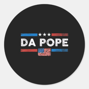 Sticker Rond Da Pape Cardinal Robert Prevost Pape Leo Xiv 2025
