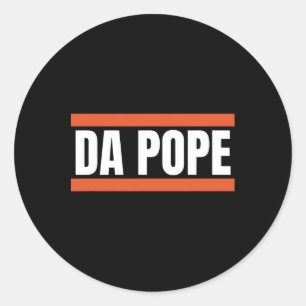 Sticker Rond Da Pope De L'Amérique Chicago Pape Leo Xiv Provost
