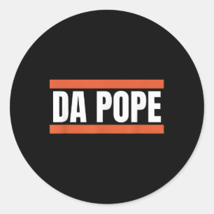 Sticker Rond Da Pope De L'Amérique Chicago Pape Leo Xiv Provost